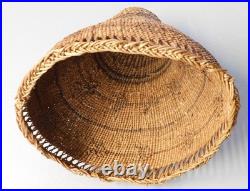 Antique Native American carrying basket Washoe Washo Great Basin Paiute 19th c