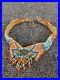 Antique Native American hand made beads Leather Choker Necklace