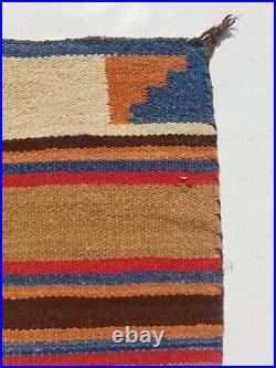 Antique Navajo Handwoven Native American Indian Rug Wool Blanket 75x71cm