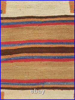 Antique Navajo Handwoven Native American Indian Rug Wool Blanket 75x71cm