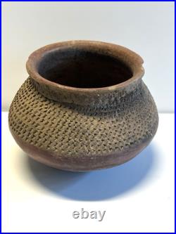 Antique Old Native American Indian Red Clay Pottery Jar Incised Pattern 1880's Antique Old Native American Indian Red Clay Pottery Jar Incised Pattern 1880's