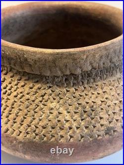 Antique Old Native American Indian Red Clay Pottery Jar Incised Pattern 1880's Antique Old Native American Indian Red Clay Pottery Jar Incised Pattern 1880's
