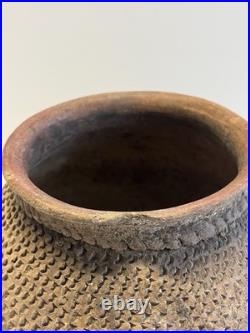 Antique Old Native American Indian Red Clay Pottery Jar Incised Pattern 1880's Antique Old Native American Indian Red Clay Pottery Jar Incised Pattern 1880's