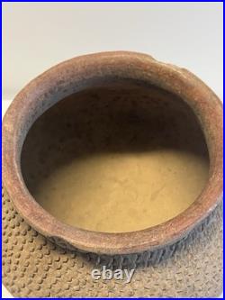 Antique Old Native American Indian Red Clay Pottery Jar Incised Pattern 1880's Antique Old Native American Indian Red Clay Pottery Jar Incised Pattern 1880's