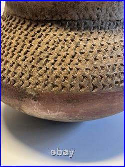 Antique Old Native American Indian Red Clay Pottery Jar Incised Pattern 1880's Antique Old Native American Indian Red Clay Pottery Jar Incised Pattern 1880's