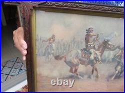 Antique Original 1919 Charles Marion Russell Indian Print C. M. Russell Print
