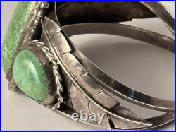 Antique Sterling Silver Turquoise Native American Indian Navajo Bracelet SKARY D