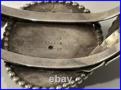 Antique Sterling Silver Turquoise Native American Indian Navajo Bracelet SKARY D