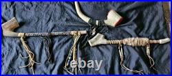 Antique, Vintage Native American Art Peace Pipe Collection 4 Pipes Total