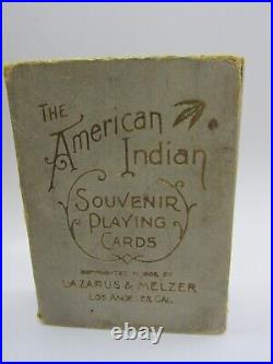 Antique c. 1900 THE AMERICAN INDIAN Souvenir Playing Cards Minty Cards. Missing 2