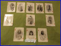 Antique c. 1900 THE AMERICAN INDIAN Souvenir Playing Cards Minty Cards. Missing 2