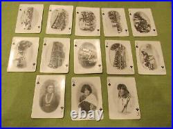 Antique c. 1900 THE AMERICAN INDIAN Souvenir Playing Cards Minty Cards. Missing 2