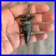 Arrowhead Black Grayish Grooved Serrated Edges Pendant Native American Indian