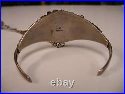 Artist Signed Native American Indian Sterling Bracelet Ring 2