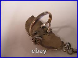 Artist Signed Native American Indian Sterling Bracelet Ring 2