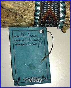 Authenic Hand Made Native American Navajo Flint Knife and Shield Reproduction