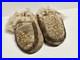 Authentic Early 20th Late 19th Century Used Native American Rabbit Fur Moccasins