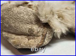 Authentic Early 20th Late 19th Century Used Native American Rabbit Fur Moccasins