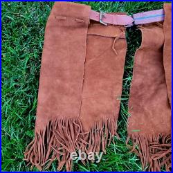 Authentic Native American Leather Beaded Ceremonial Rain Dance Outfit