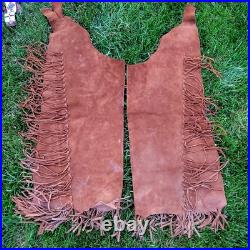 Authentic Native American Leather Beaded Ceremonial Rain Dance Outfit