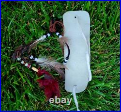 Authentic Native American Leather Beaded Ceremonial Rain Dance Outfit