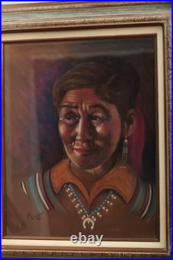Authentic Native American woman painting one of a kind Ogallala Nebraska