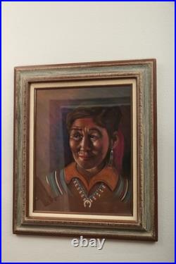 Authentic Native American woman painting one of a kind Ogallala Nebraska