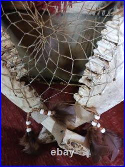 Awesome Vintage Native American Buffalo Jaw Bone Dreamcatcher One Of A Ki Nd