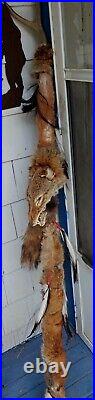 Awesome Vintage Native American Large Coyote Staff Shaman Healing Medicine