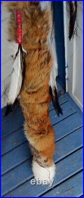 Awesome Vintage Native American Large Coyote Staff Shaman Healing Medicine