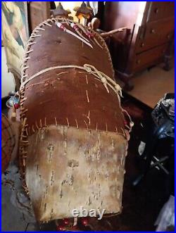 Beaded Birch Bark Native American Cradleboard