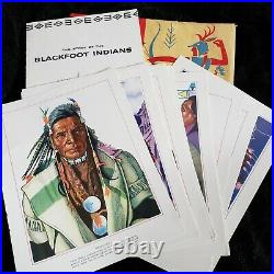 Blackfoot Indians of Glacier National Park 20 PRINTS & Booklet Winold Reiss 1958