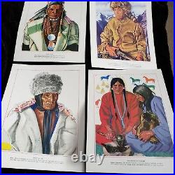 Blackfoot Indians of Glacier National Park 20 PRINTS & Booklet Winold Reiss 1958