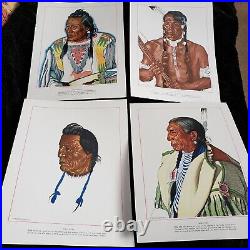 Blackfoot Indians of Glacier National Park 20 PRINTS & Booklet Winold Reiss 1958