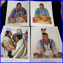 Blackfoot Indians of Glacier National Park 20 PRINTS & Booklet Winold Reiss 1958