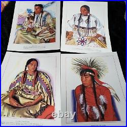 Blackfoot Indians of Glacier National Park 20 PRINTS & Booklet Winold Reiss 1958