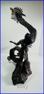 Buck McCain Bronze Soaring Spirit Native American Indian with Eagles