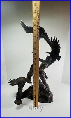 Buck McCain Bronze Soaring Spirit Native American Indian with Eagles