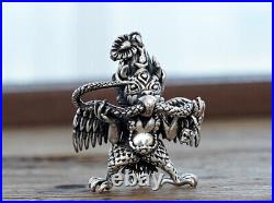 C25 Pendant Birdman Native American Shaman 5 x 4 cm Sterling Silver 925
