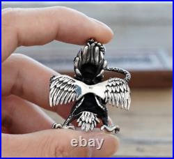 C25 Pendant Birdman Native American Shaman 5 x 4 cm Sterling Silver 925