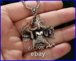 C25 Pendant Birdman Native American Shaman 5 x 4 cm Sterling Silver 925