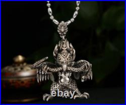 C25 Pendant Birdman Native American Shaman 5 x 4 cm Sterling Silver 925