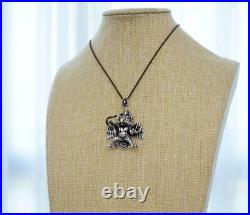 C25 Pendant Birdman Native American Shaman 5 x 4 cm Sterling Silver 925