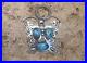 Chaco Canyon Kingman Turquoise Butterfly pendant sterling silver