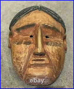 Cherokee Booger Mask Replica #1 Female. Basswood. Hand Carved. Made to wear