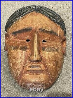 Cherokee Booger Mask Replica #1 Female. Basswood. Hand Carved. Made to wear