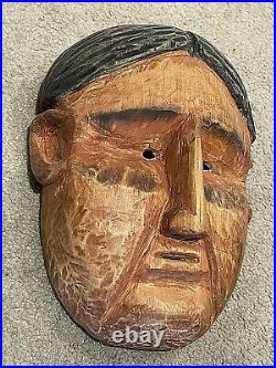 Cherokee Booger Mask Replica #1 Female. Basswood. Hand Carved. Made to wear