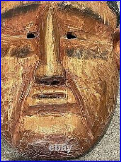 Cherokee Booger Mask Replica #1 Female. Basswood. Hand Carved. Made to wear