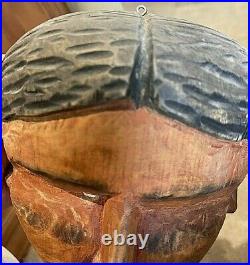 Cherokee Booger Mask Replica #1 Female. Basswood. Hand Carved. Made to wear