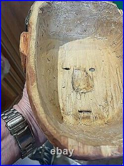 Cherokee Booger Mask Replica #1 Female. Basswood. Hand Carved. Made to wear